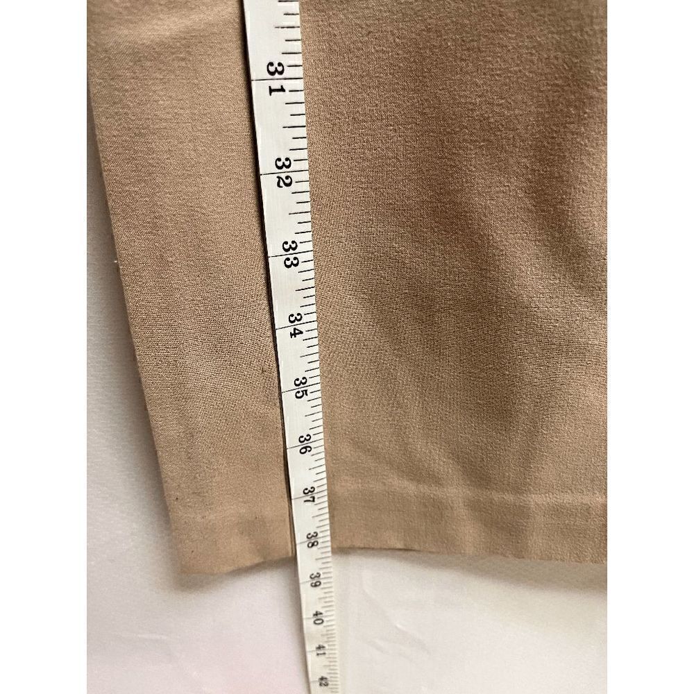 Womens Mid waist Flat Front Ankle Length Chino Dress Pants Khaki Size 6 - Picture 7 of 9